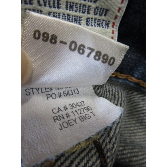 True Religion Jeans 31 Joey Big T Flare Denim Embroidered Y2K 31X33 - Picture 12 of 13